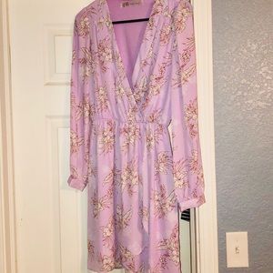 Light Purple and White Floral Spring Dress
